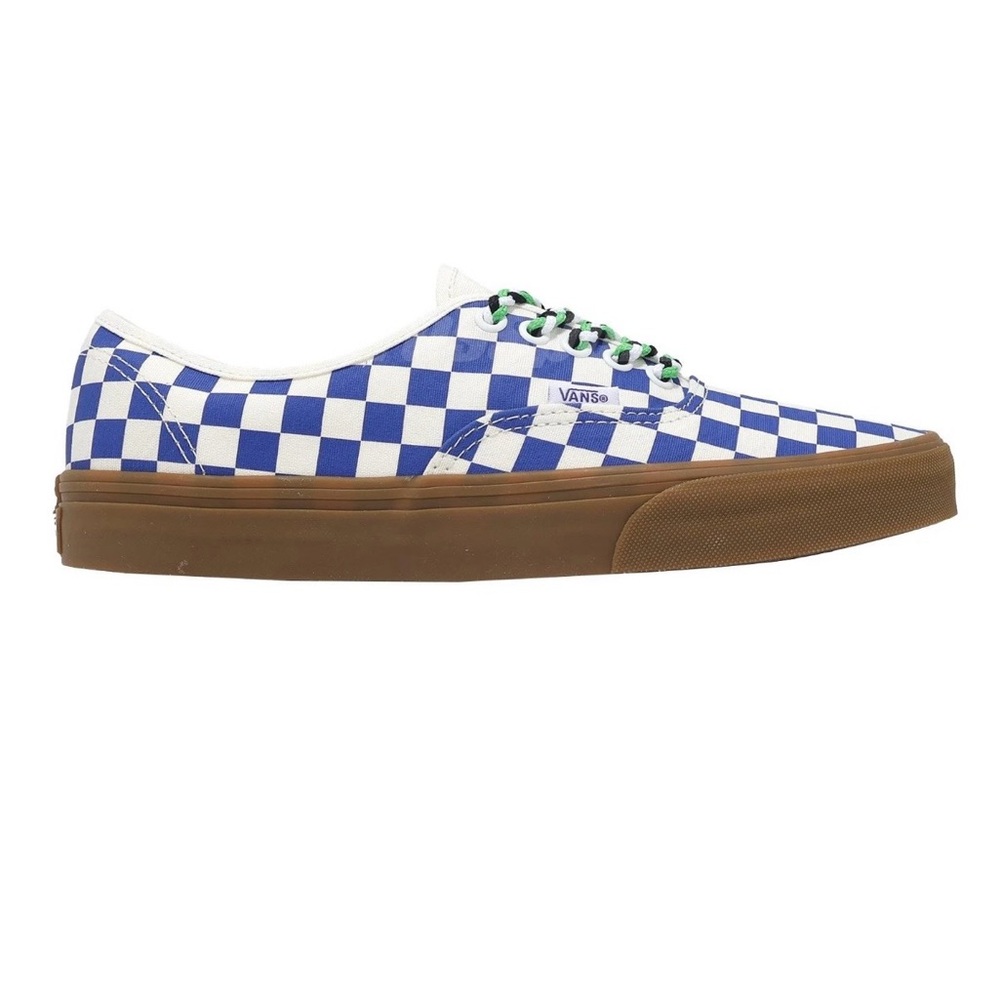 NEW Vans Authentic Checkerboard - Blue/White Gum Sole w/ Braided Rope Laces 11.5 - Picture 3 of 10